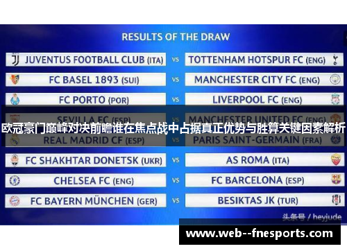 欧冠豪门巅峰对决前瞻谁在焦点战中占据真正优势与胜算关键因素解析 欧冠豪门巅峰对决前瞻谁在焦点战中占据真正优势与胜算关键因素解析